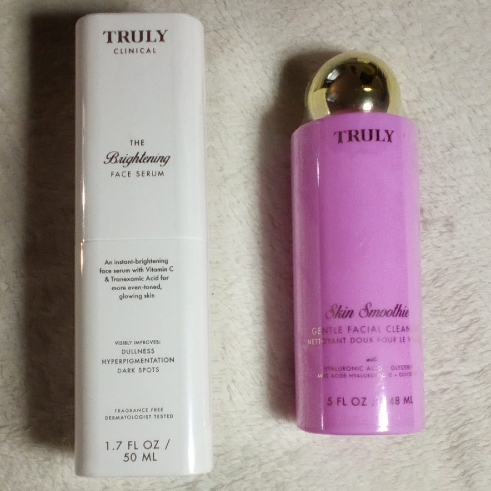 TRULY PINK SET- ONE- BRIGHTENING SERUM + ONE FACIAL CLEANSER! BRAND NEW SET!